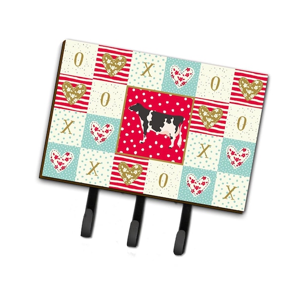 Carolines Treasures 6 x 2 x 9 in. Holstein Cow Love Leash or Key Holder CK5249TH68 - main